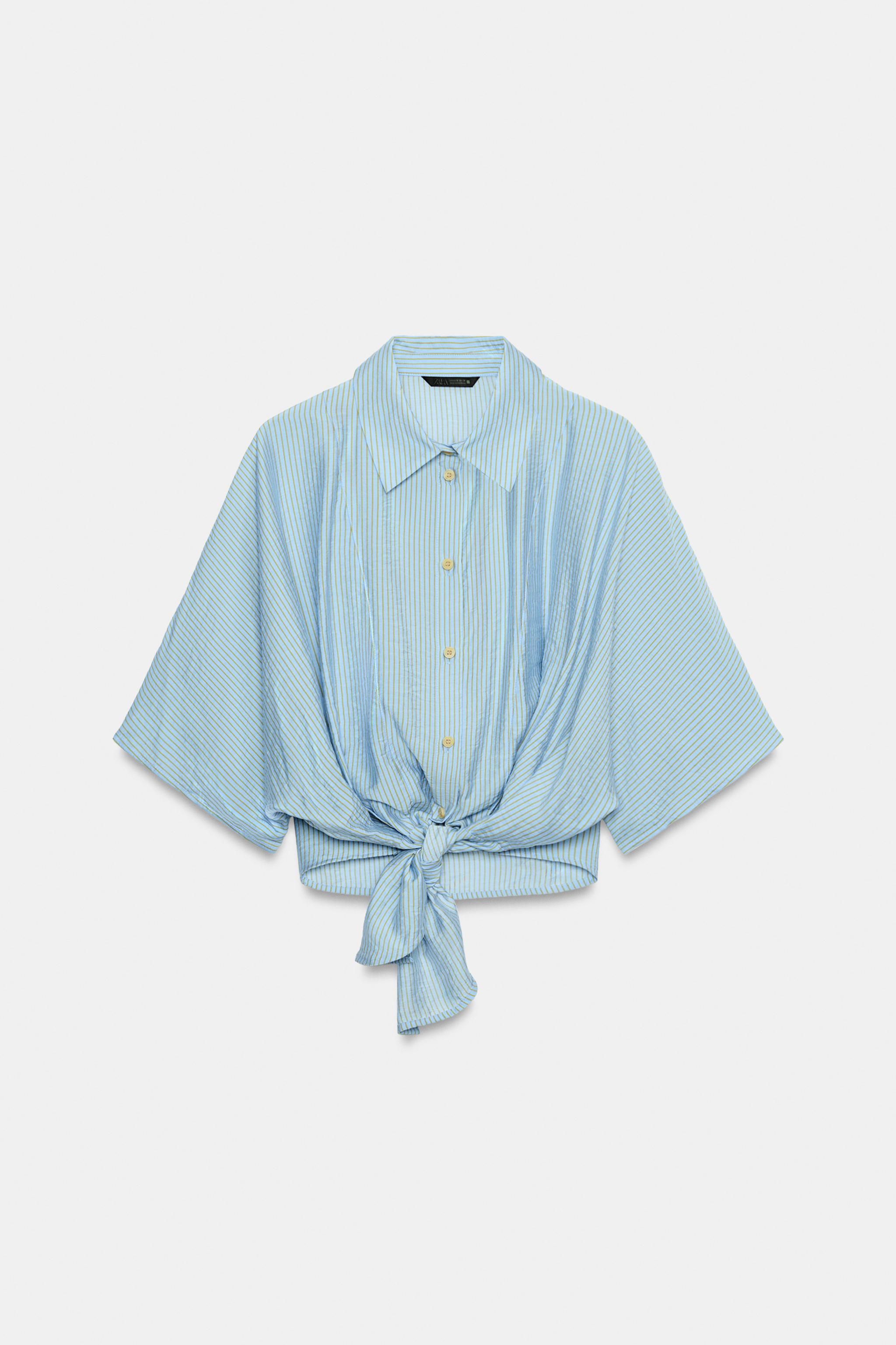 KNOTTED STRIPED SHIRT